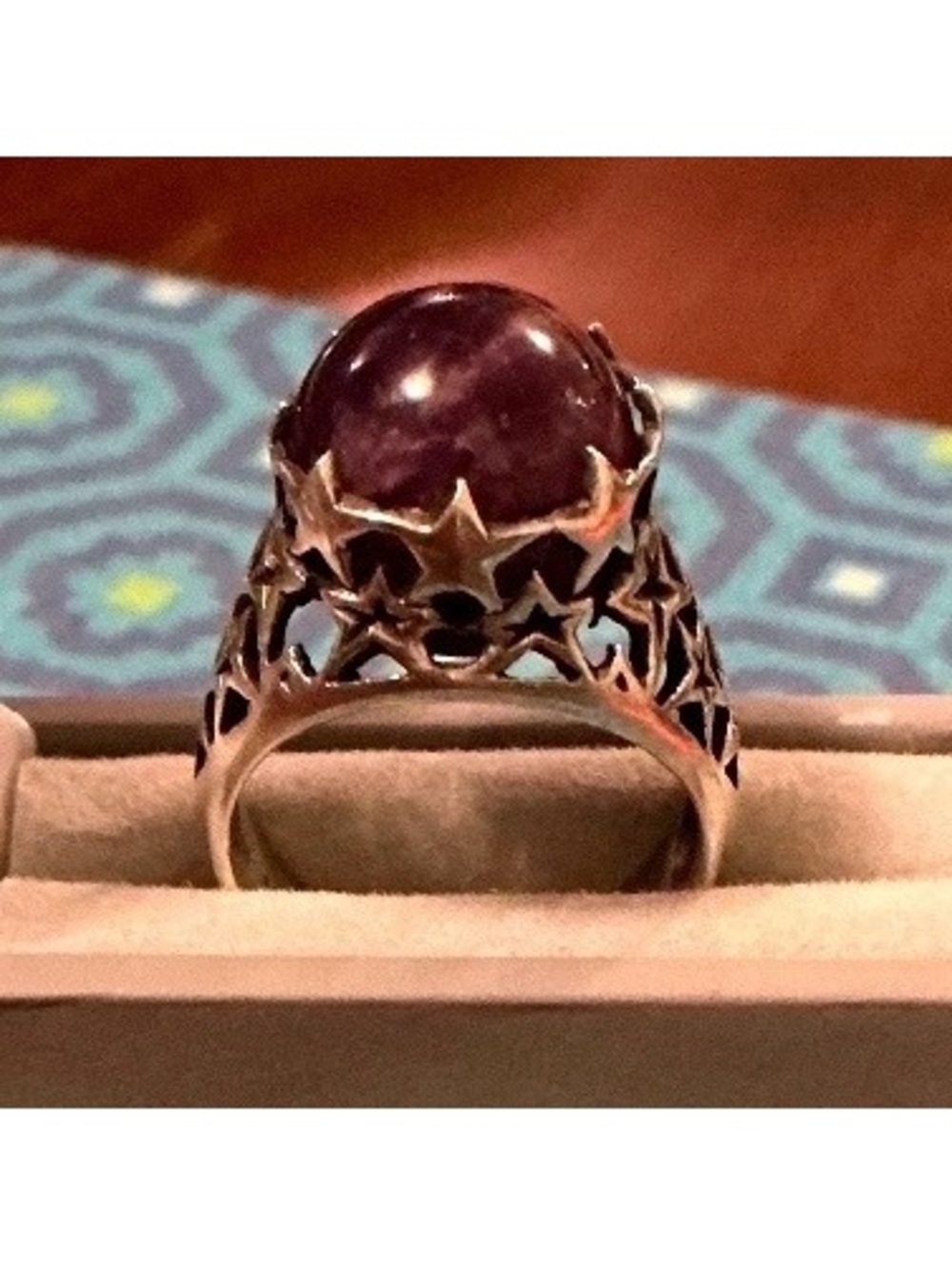 Boma Celestial Star Amethyst Magical Sterling Silver Statement Cocktail Ring